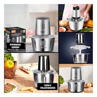 Cortador Electrico de Alimentos 3L Plateado Practico para Cocina